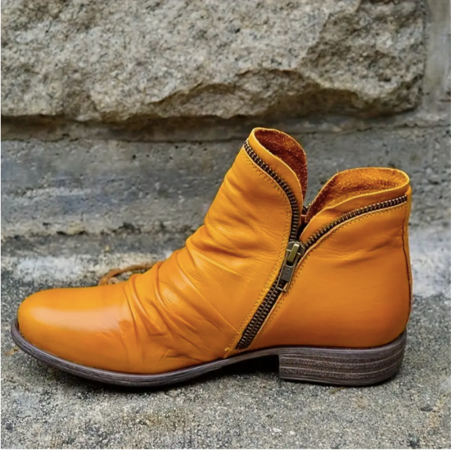 Double Zipper Ankle Boots