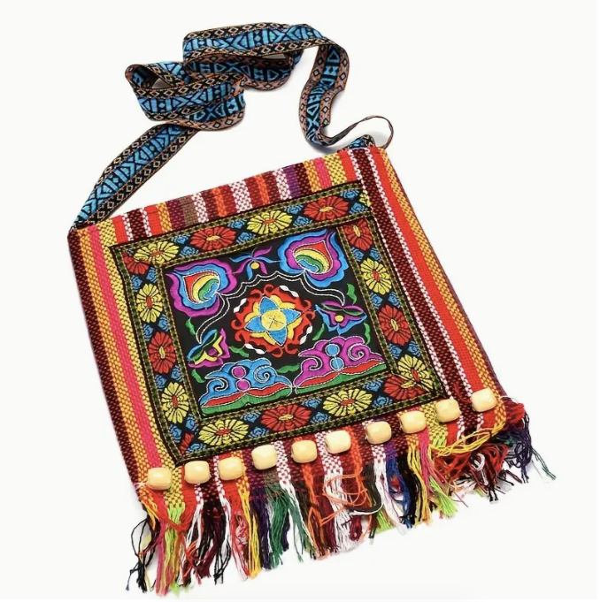 Ethnic Style Embroidered Crossbody Bag