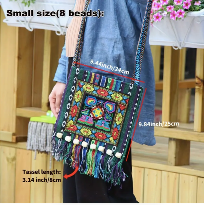 Ethnic Style Embroidered Crossbody Bag