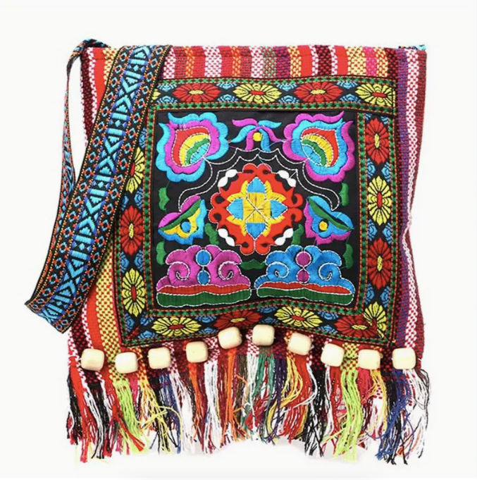 Ethnic Style Embroidered Crossbody Bag