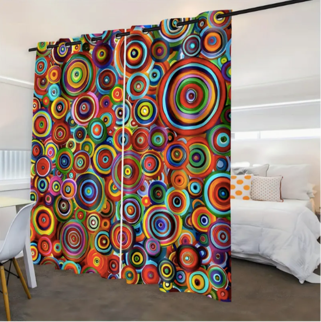 Boho Geometric Polka Dot Curtains