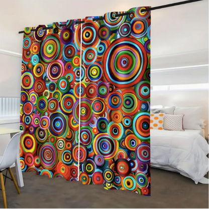 Boho Geometric Polka Dot Curtains