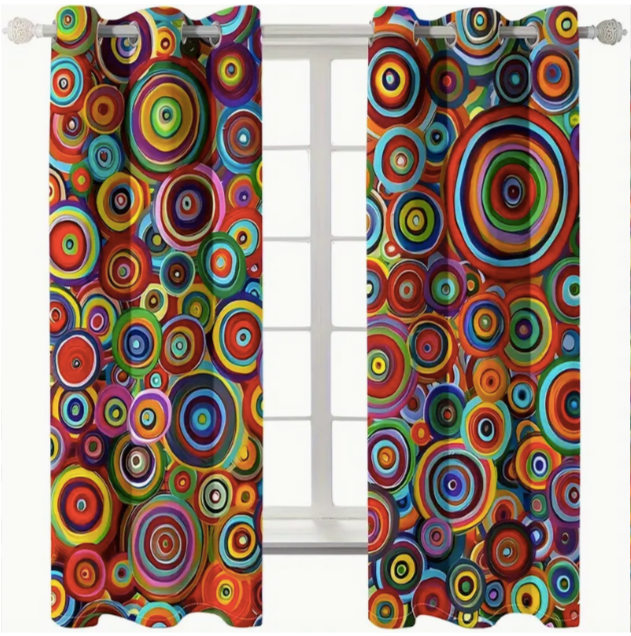 Boho Geometric Polka Dot Curtains