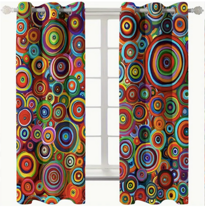 Boho Geometric Polka Dot Curtains
