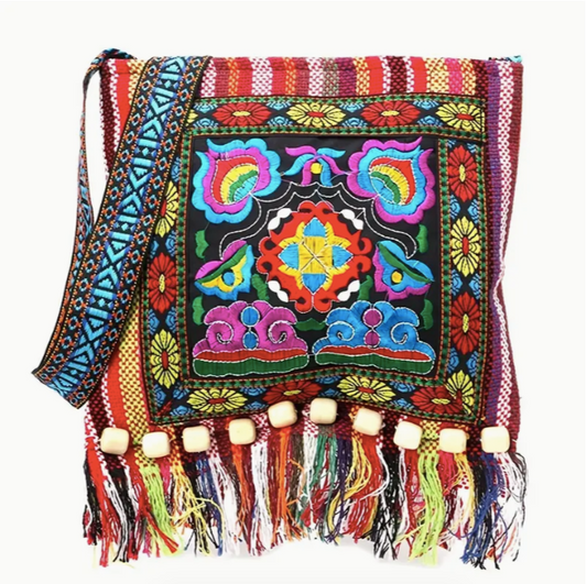 Ethnic Style Embroidered Crossbody Bag