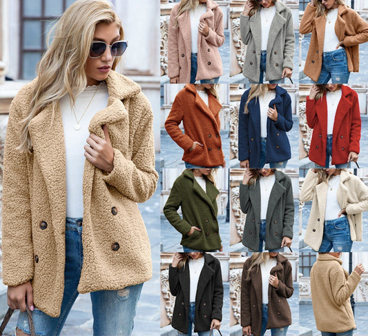 New Winter Fleece Button Jacket  Loose Fit
