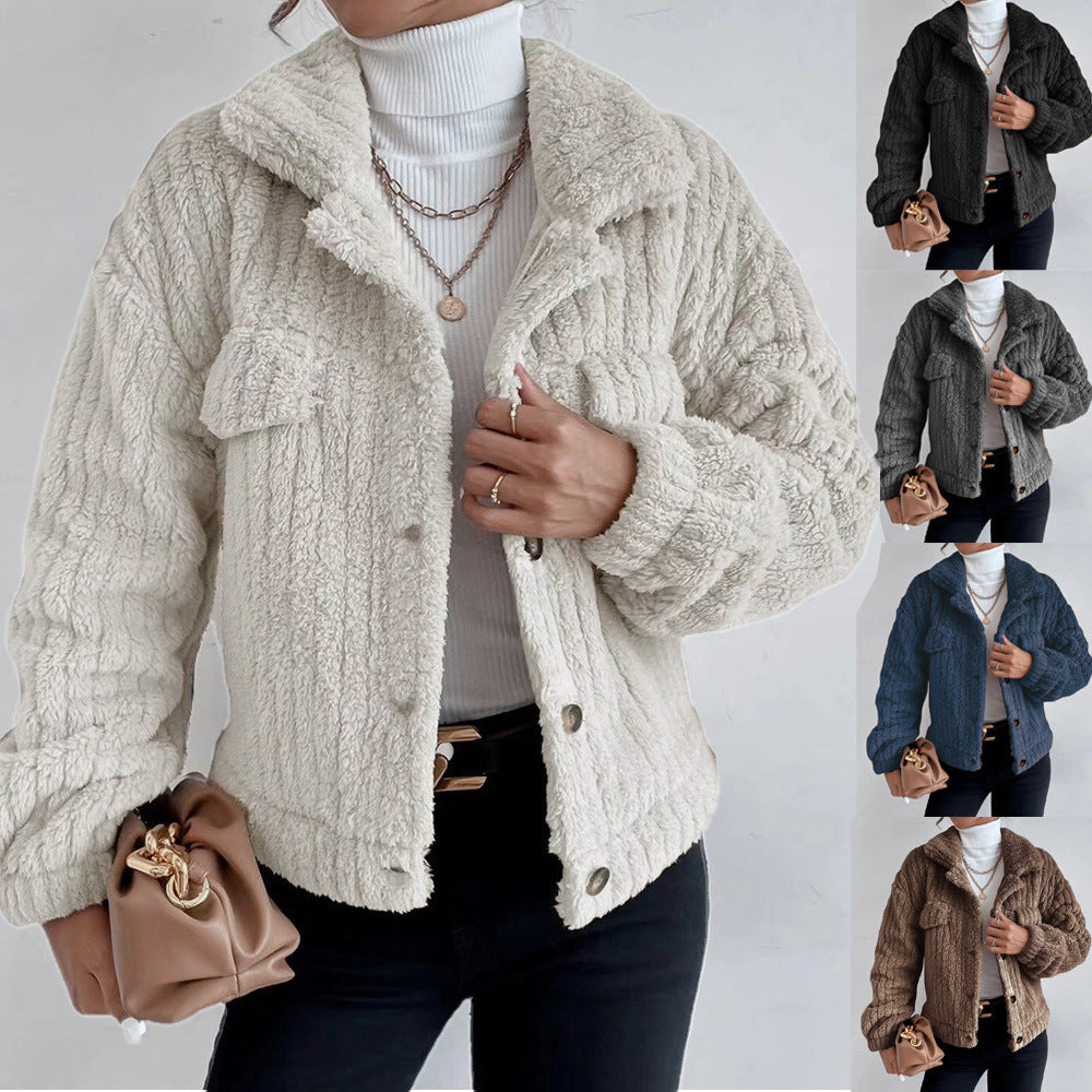 2024 FallWinter Cozy Plush Womens Thickened Jacket