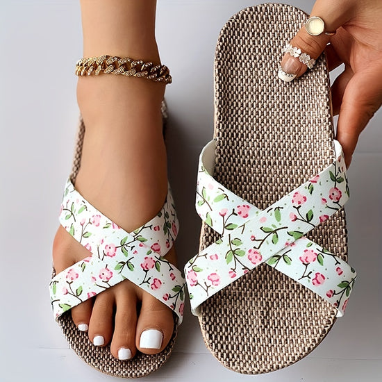 Stylish Floral Sandals  Comfy SlipOn for Summer Casual