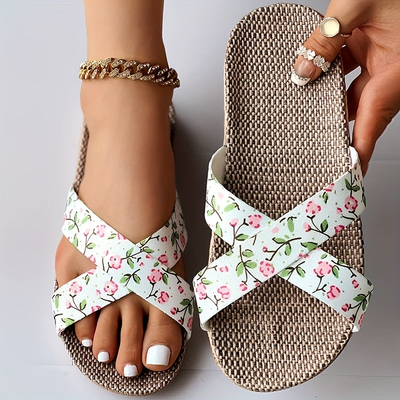 Stylish Floral Sandals  Comfy SlipOn for Summer Casual